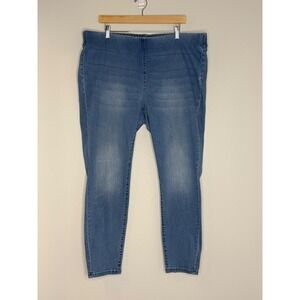 Soft Surroundings Women's Blue Skinny Fit Pull on Jeans Sz 1X